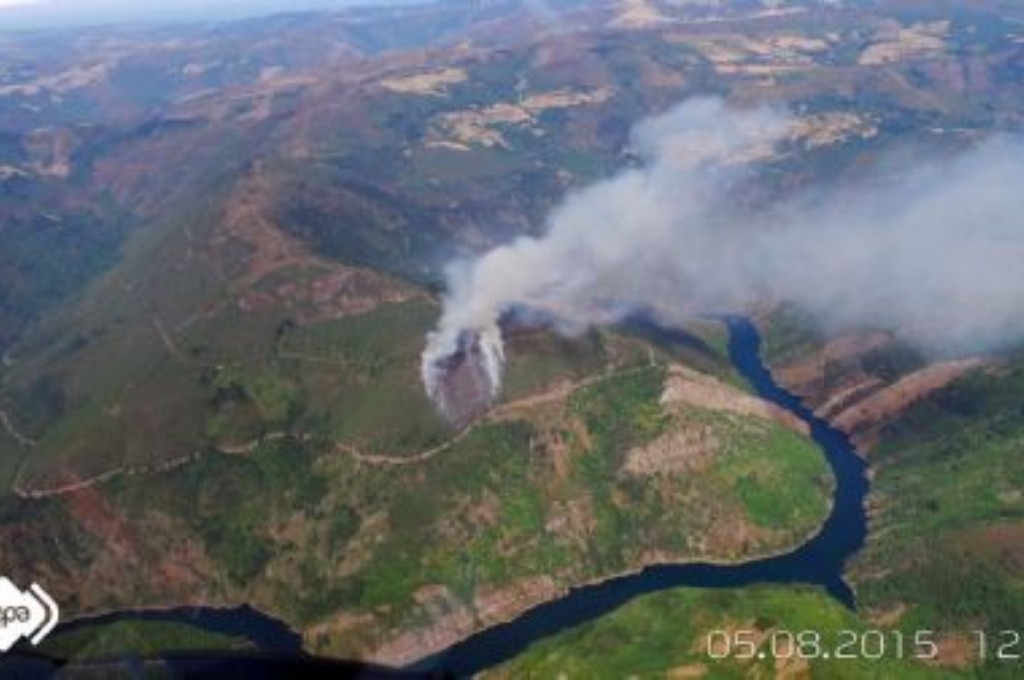 Incendio forestal en Illano a las 12.21 horas