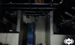 Apartamento incendiado en Teverga.